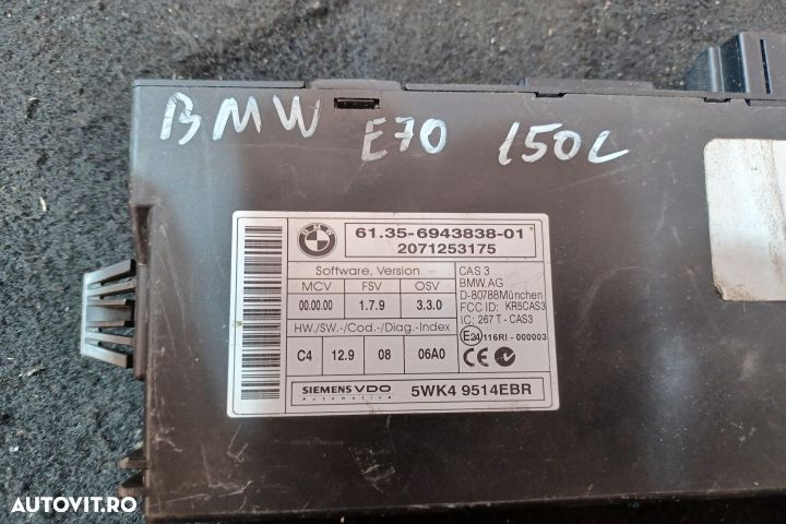 Modul confort 6943838 6943838-01 6943838 6943838-01 BMW X5 E70 [2006 - 3