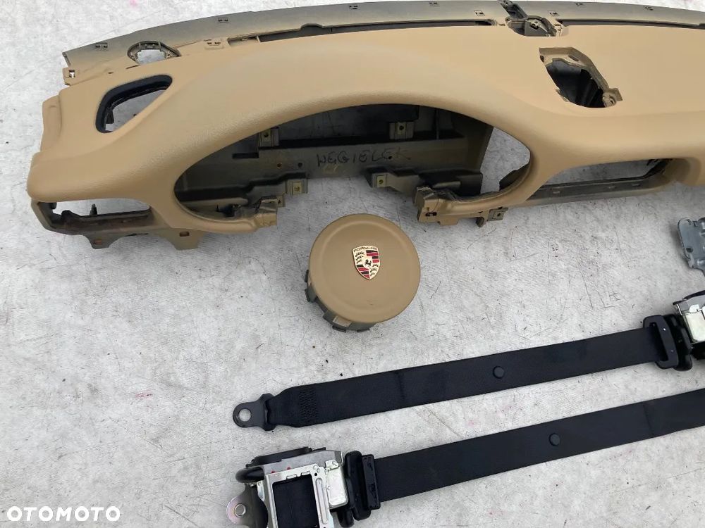 PORSCHE CARRERA 911 991 997 DESKA KONSOLA KOKPIT PULPIT PÓŁKA PARAPET PODUSZKI POWIETRZNE KIEROWCY PASAŻERA AIRBAG PASY PAS AIR BAG SRS KURTYNA KURTYNY FOTELA W FOTEL KREMOWA KREM  naprawa regeneracja Raz2 !!! - 4