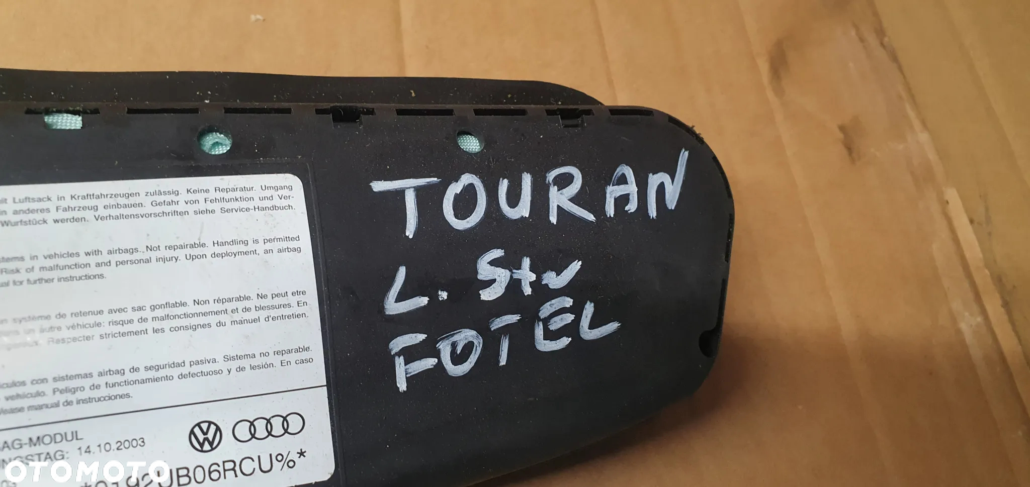 Poduszka fotela kierowcy lewa AIRBAG VW Touran 1T0880241B - 7