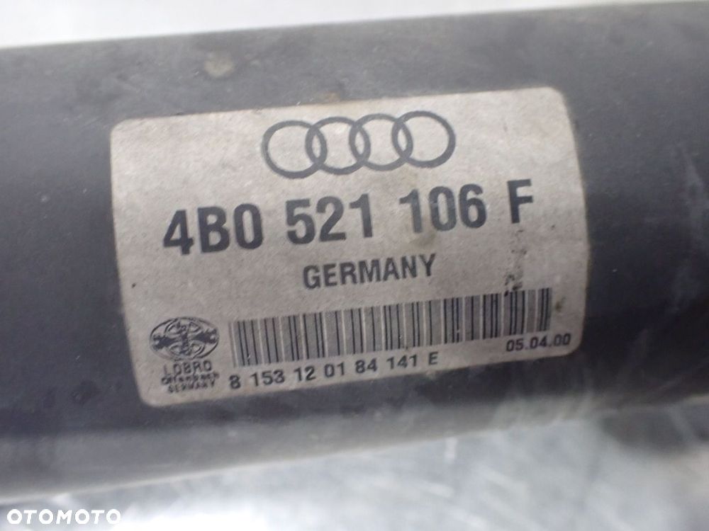 WAŁ NAPĘDOWY AUDI A6 C5 2.8 AQD 4B0521106F - 9