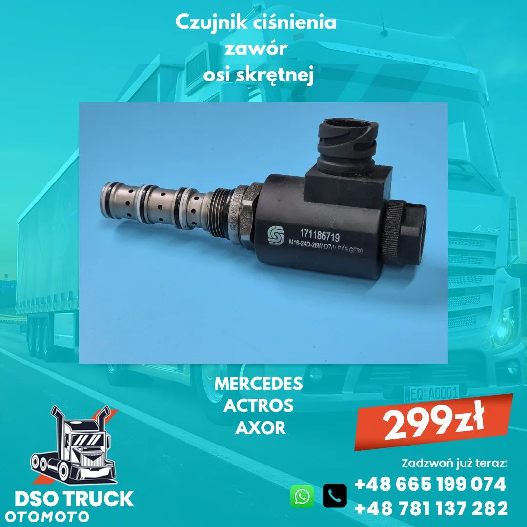 MERCEDES Czujnik Cisnienia zawor osi skretnej ACTROS AXOR ATEGO - 1