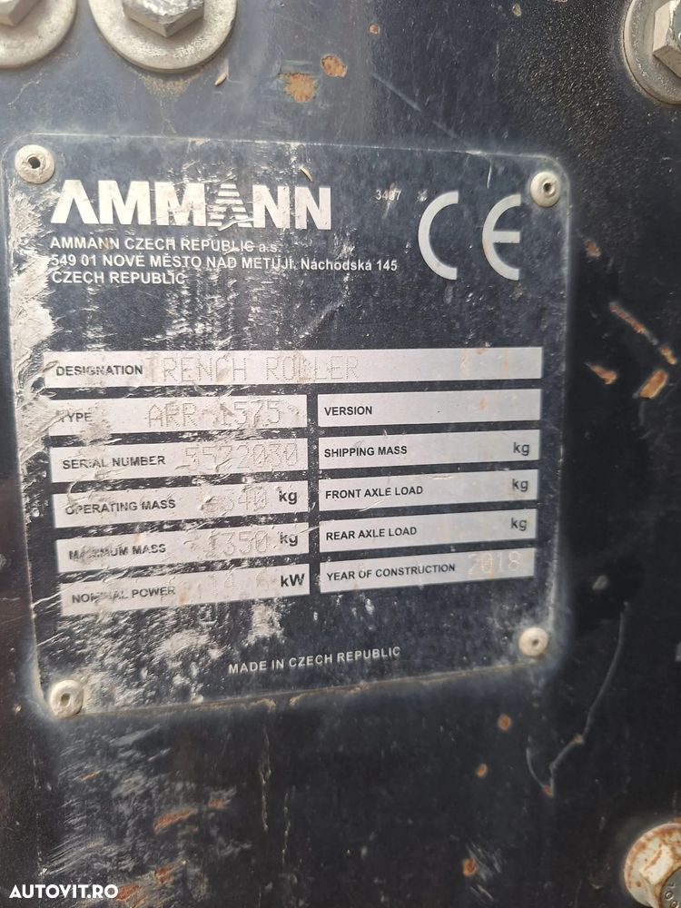 Ammann ARR 1575, RADIOCOMANDA, 1,5t, 2018, 607, motor Yanmar, STARE BUNA, posibilitate leasing 2 ani-PROMOTIE 11900 EUR+Tva - 20