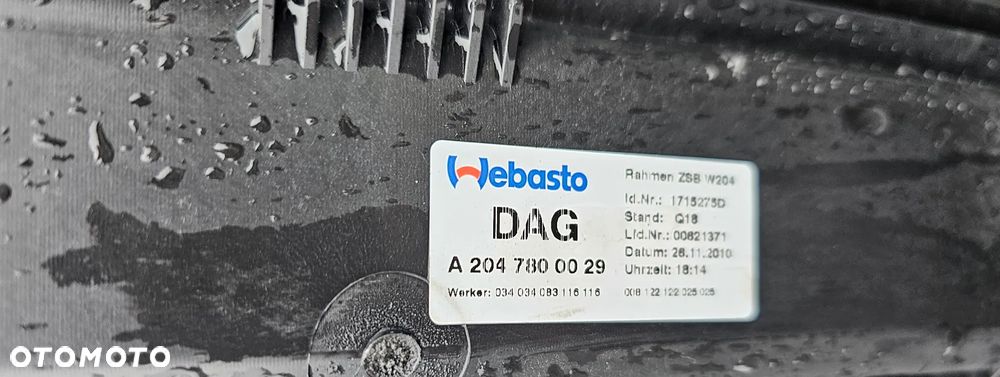 Szyberdach Mercedes C Klasa E Klasa W204 W212 A2047800029 - 3