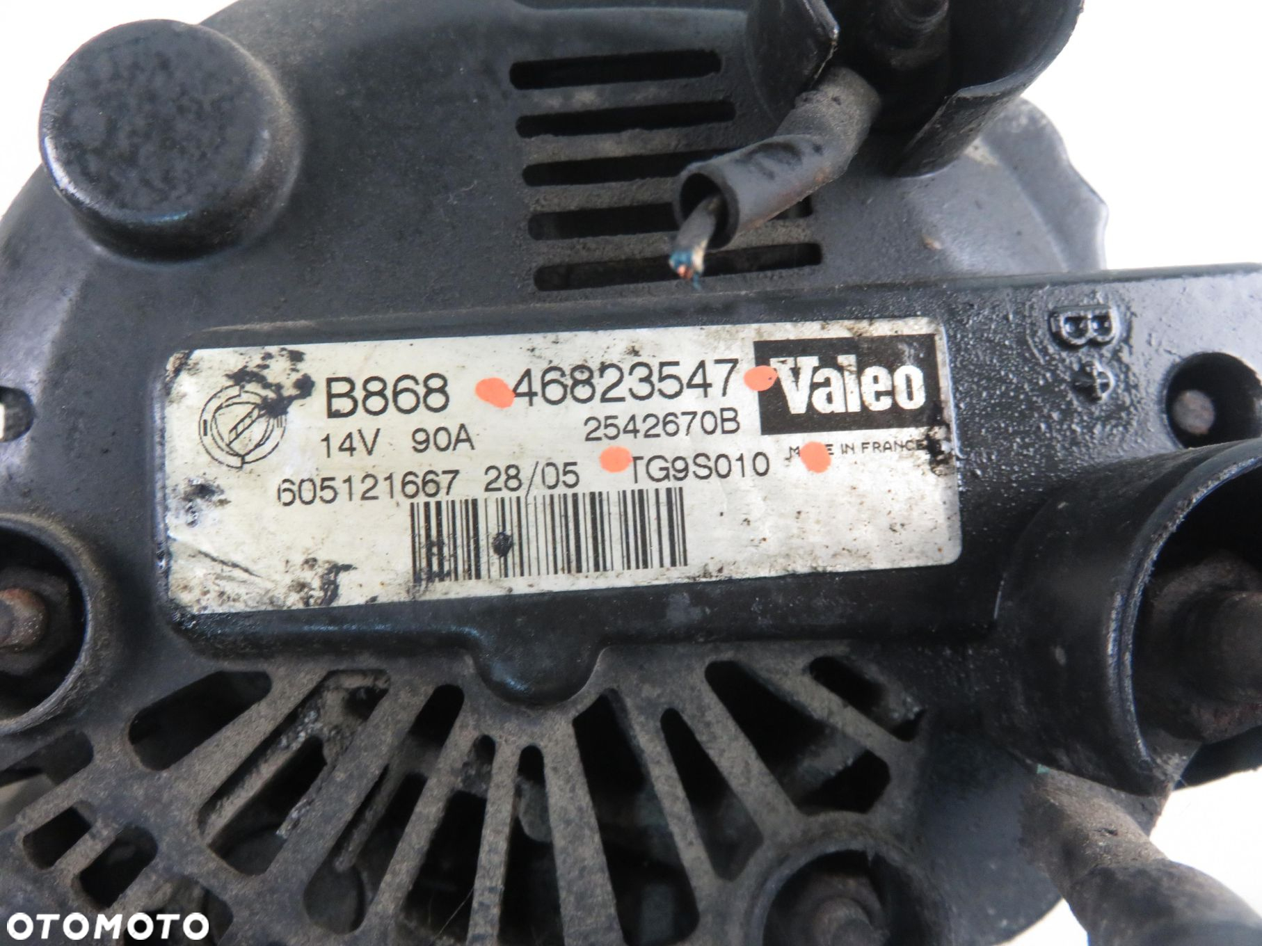 ALTERNATOR OPEL CORSA C (X01) 1.3 CDTI - Z 13 DT 46823547 TG9S010 - 4