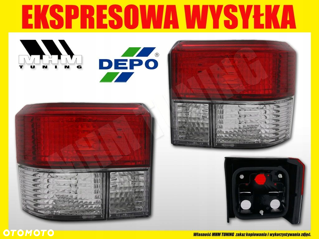 Lampy tyl ne kpl Tuning Clear VW T4 Transporter Multivan Caravelle 90-2003 - 3