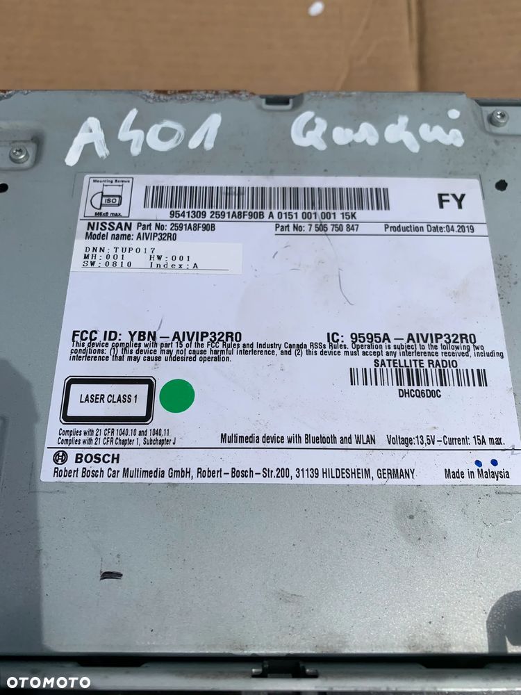 Radio Nissan Qashqai 2019 2591A-8F90B - 7