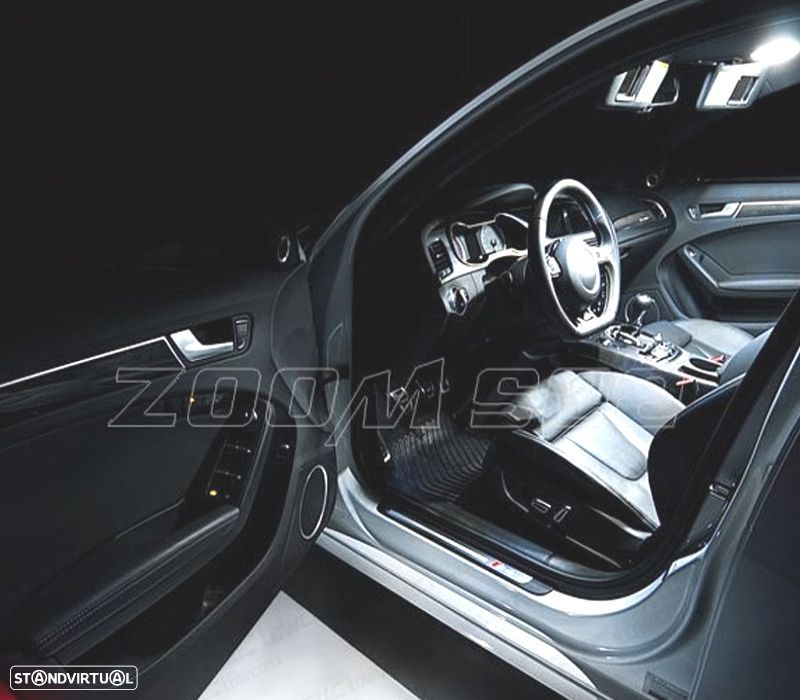 KIT COMPLETO 15 LAMPADAS LED INTERIOR PARA AUDI A4 S4 B8 SALOON SEDAN 09-15 - 4