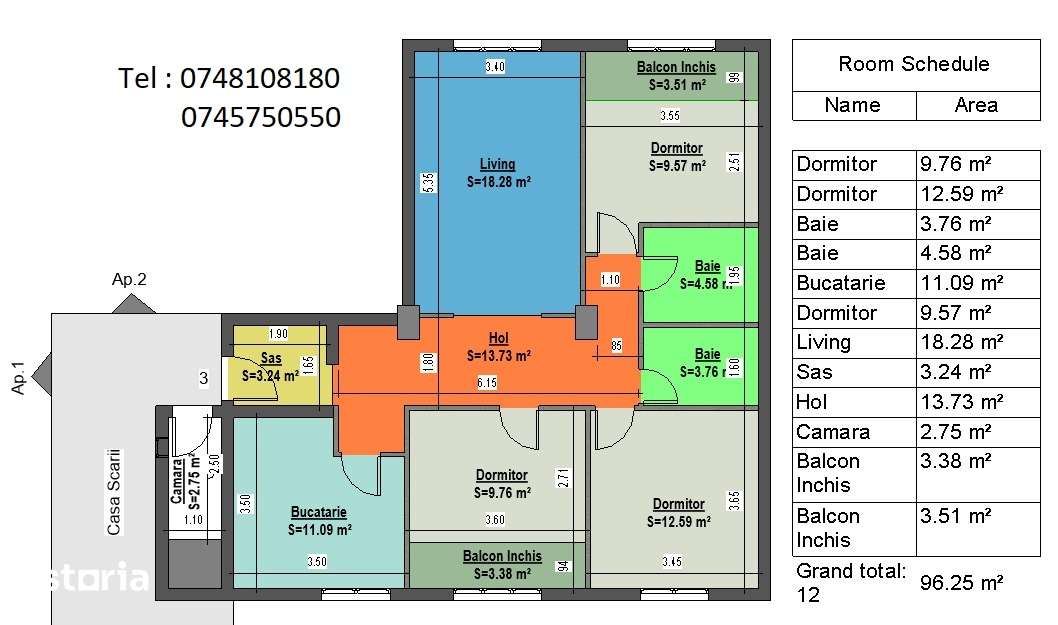 Apartament 4 camere Ultracentral Zalău | 93,5 mp etaj 1 | Proprietar — fotografia 1