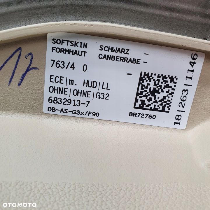 BMW SERIA 6 G32 DESKA ROZDZIELCZA KONSOLA KOKPIT PULPIT PODUSZKI AIRBAG AIR BAG PASY KURTYNY KIT SET - 6