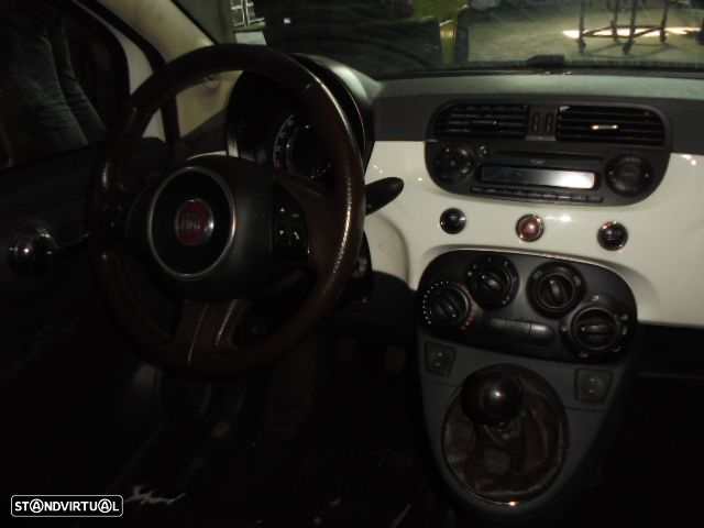 Carro MOT: 169A1000 CXVEL: 55204040  FIAT 500 2 FASE 1 2009 1.3D 75CV 3P BRANCO GASOLEO - 9