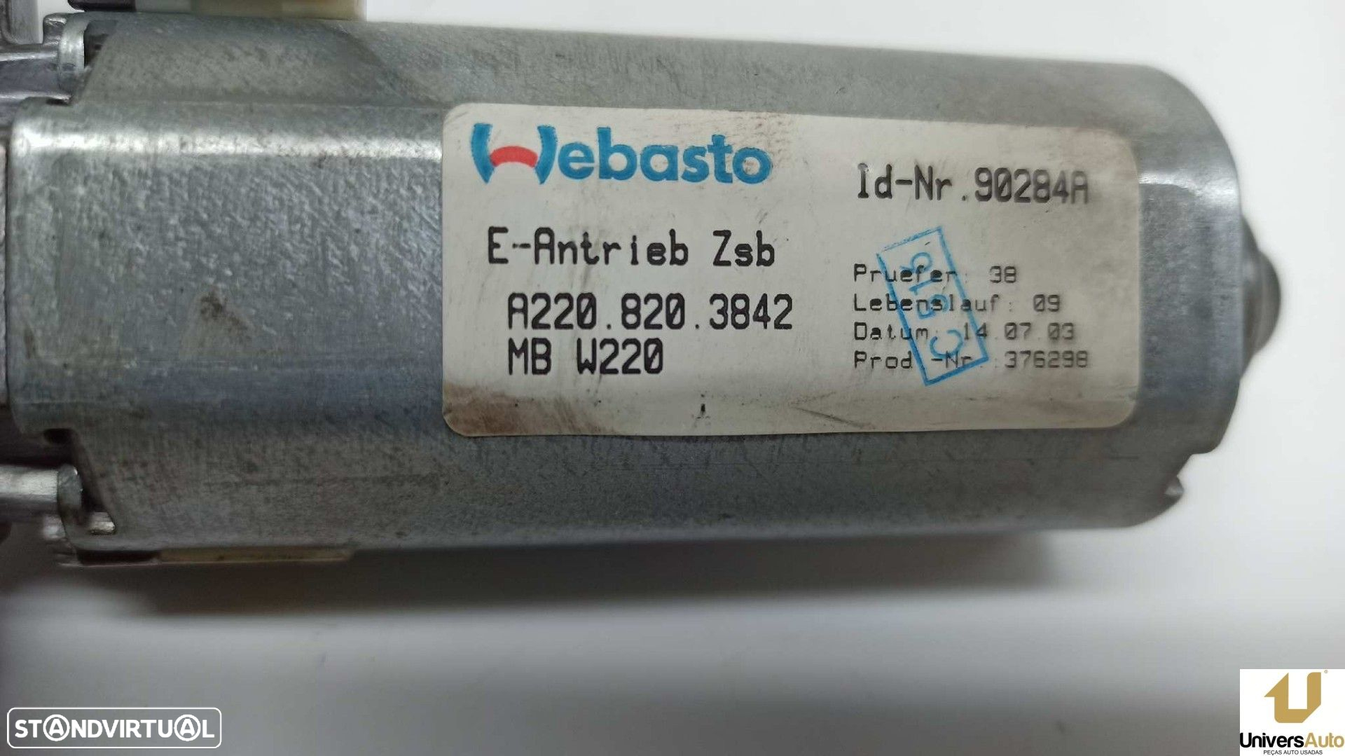 MOTOR TETO ELÉTRICO MERCEDES CLASE S (W220) BERLINA 320 CDI (220.025) - 4