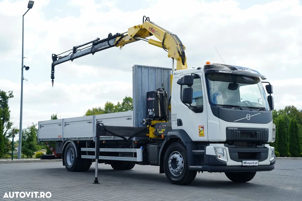 Volvo FL 280 / 4x2 / LIVRARE - 7,2 M / MACARA HDS HYVA HB 150- 10 M / CAPACITATE MAXIMĂ DE RIDICARE 5.200 KG / ROTATOARE / TELECOMANDĂ / CAMERĂ / EURO 6 - 7