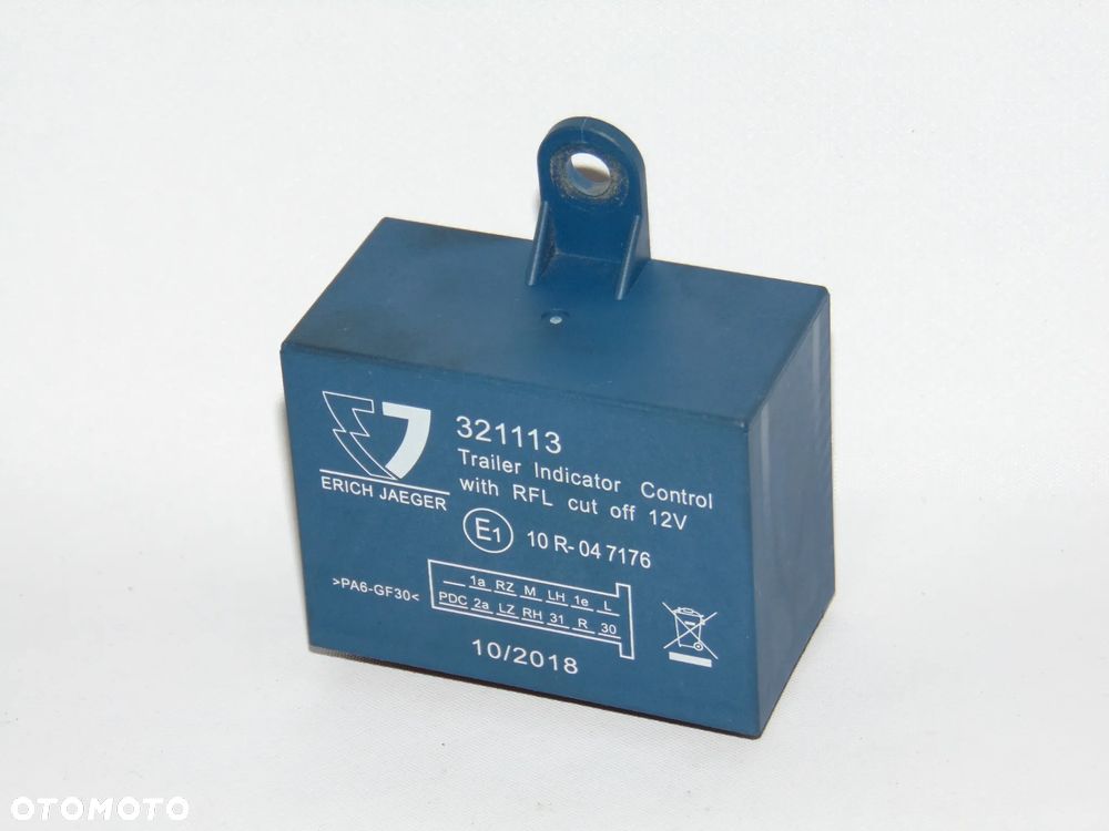 Moduł przekaźnik sterownik świateł haka holowniczego przyczepy 321113 10R-047176 Erich Jaeger Trailer Control VW Volkswagen Skoda Seat Audi Mercedes Volvo Opel Ford Toyota - 4