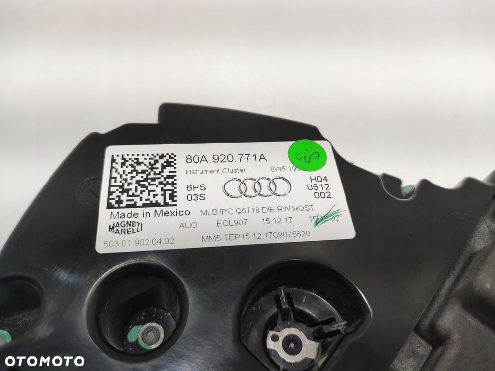 LICZNIK AUDI Q5 II 80A 2.0 TDI 80A920771A 2016-2020 EUROPA - 8