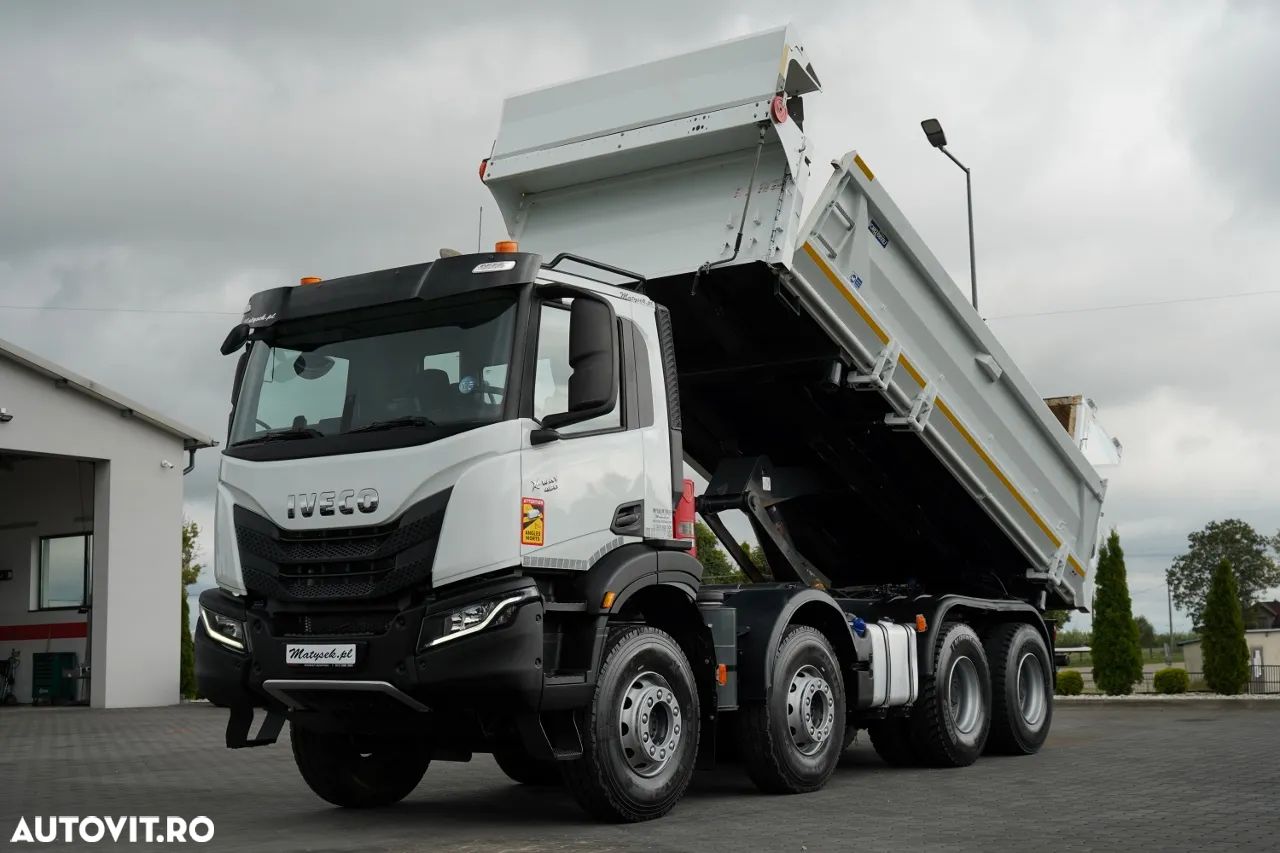 Iveco X-WAY 480 / 8X4 / BASCULATOR DUBLU / HIDRAULIC LATERAL / CLAPETĂ HIDRAULICĂ / AUTOMAT / IMPORTAT - 1