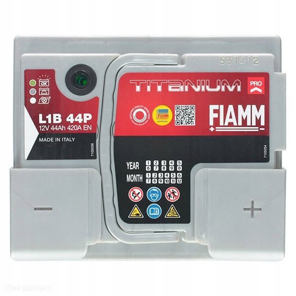 Akumulator FIAMM Titanium PRO 44Ah 420A L1B44P - 11 kg P - 4