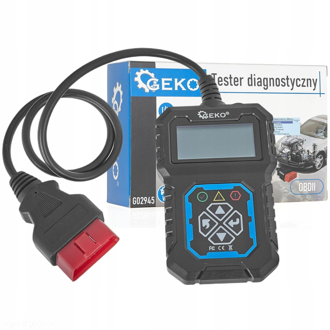 GEKO TESTER DIAGNOSTYCZNY INTERFEJS SKANER OBD II T31 MIERNIK G02945 - 9