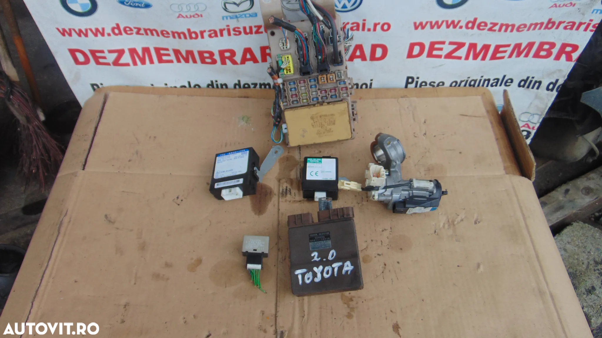 Kit pornire toyota corolla verso 2.0 ecu calculator motor releu imobilizator modul contact cu cheie - 2