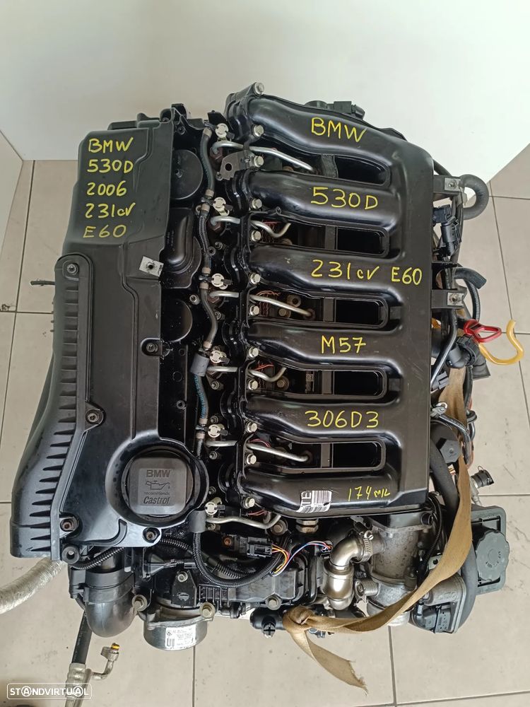 Motor Bmw 530D 231cv E60 M57 306D3 bloco aluminio caixa velocidades 6HP28 047w3e - 5