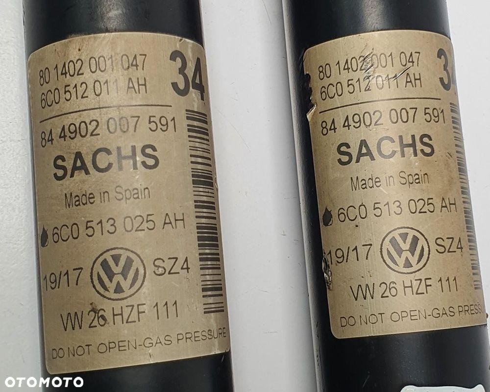 AMORTYZATORY TYŁ TYLNE VW POLO VI 6C0512011AH 6C0513025AH PARA - 4
