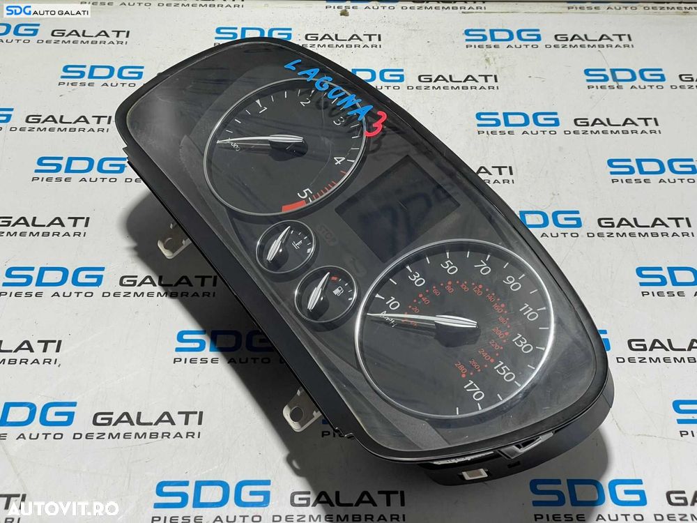 Ceas Ceasuri Cluster Instrumente Bord Renault Laguna 3 2.0 DCI 2007 - 2015 Cod 2481000114R A2C53182891 [L3149] - 4