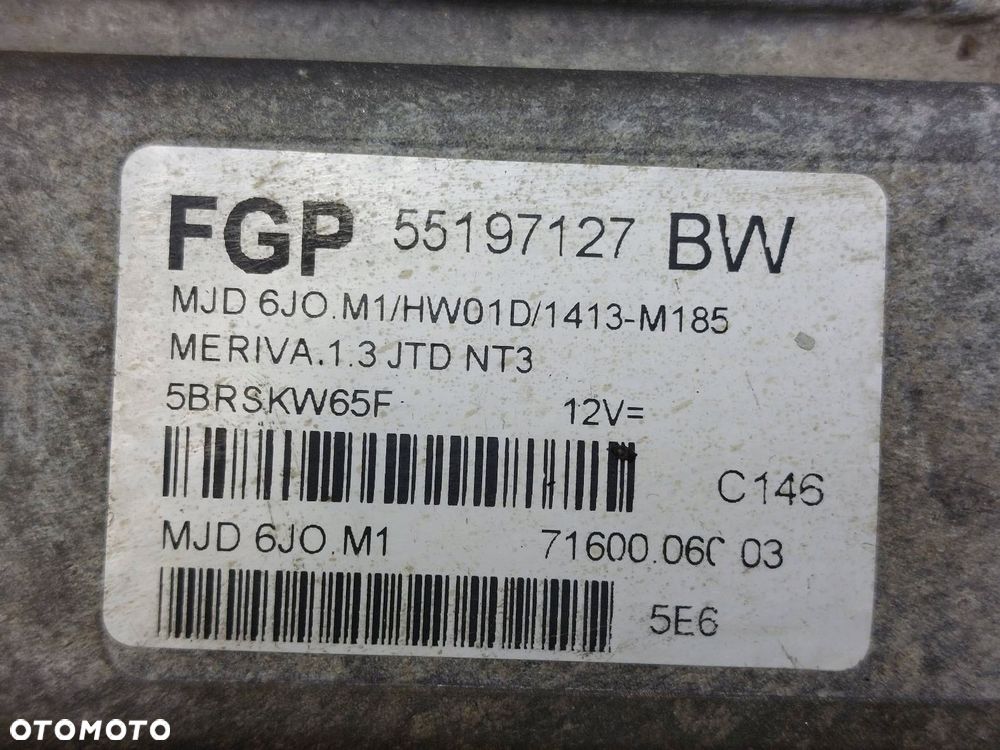 KOMPUTER STEROWNIK SILNIKA OPEL MERIVA A 1.3 CDTI 55197127 - 2