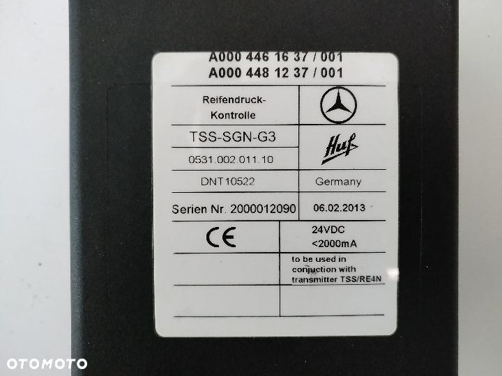 Moduł sterownik Reifendruck Mercedes Actros MP4 0004461637 - 2