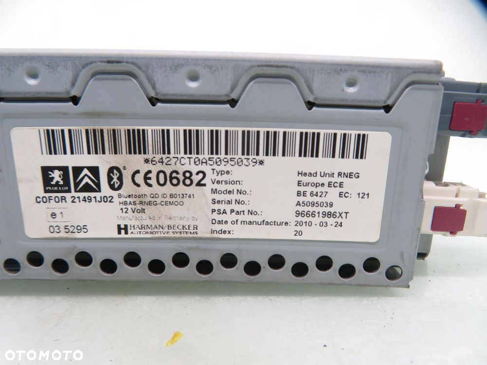 RADIO CITROEN C4 Picasso I 96661986XT - 4