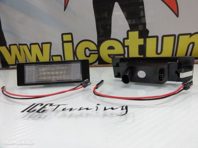 Suporte de lâmpada de matricula com led branco para BMW E81, E87, F20, E63, E64, F12, F13, F06, Z4 E85, E86, E89, K48 1600GT, K48 K,  Fiat Multipla, Marea, Marea, Gamma, Alfa romeo 147, 156, 159, GT, Brera, Spider, Mini R55, R55N, R60, R61. - 9