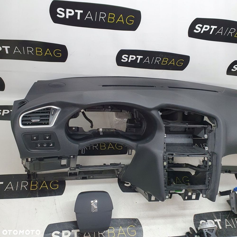 DS 4 DS4 DESKA ROZDZIELCZA KONSOLA KOKPIT PULPIT PODUSZKI AIRBAG AIR BAG PASY KIT SET - 7