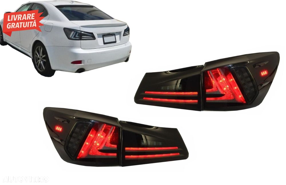Stopuri Full LED LEXUS IS XE20 (2006-2012) Light Bar Facelift New XE30 Design Fumu- livrare gratuita - 1