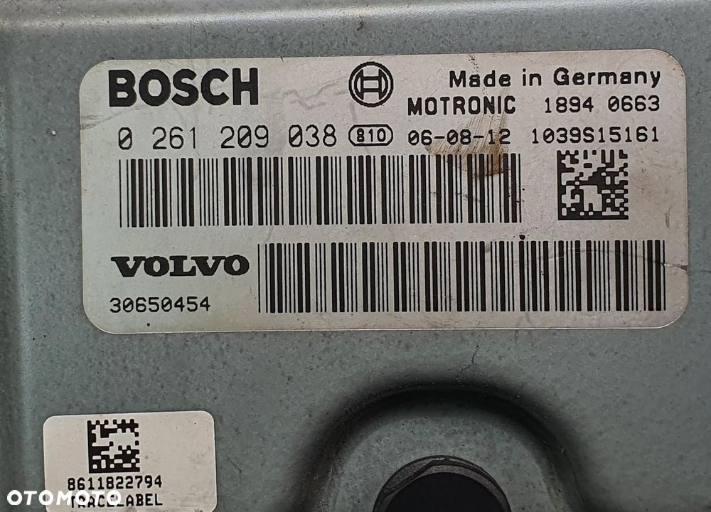 KOMPUTER STEROWNIK SILNIKA VOLVO C70 II 2.5 T 0261209038 30650454 - 3