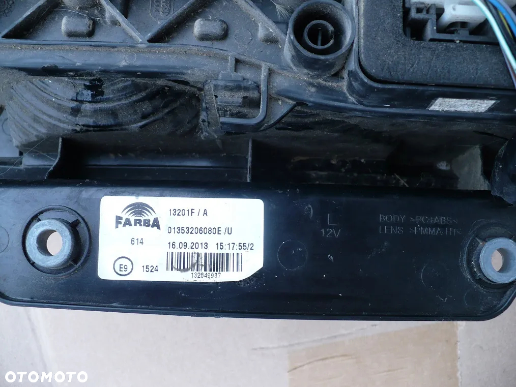 NEMO FIORINO biper 07-17 LAMPA TYL LEWA 13201F 01353206080E .EU. - 4