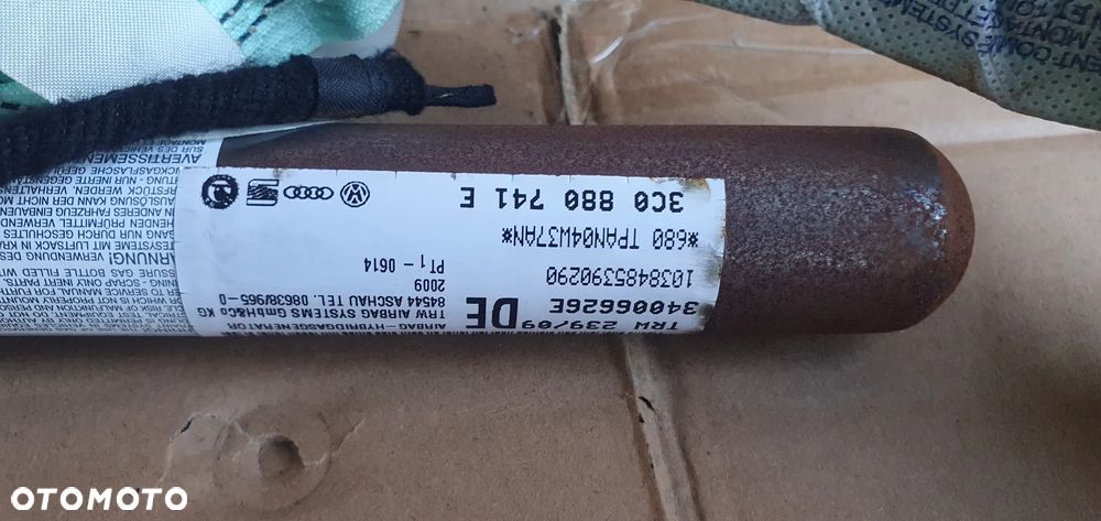 Kurtyna Airbag poduszka lewa VW Passat B6 3C0880741E - 8