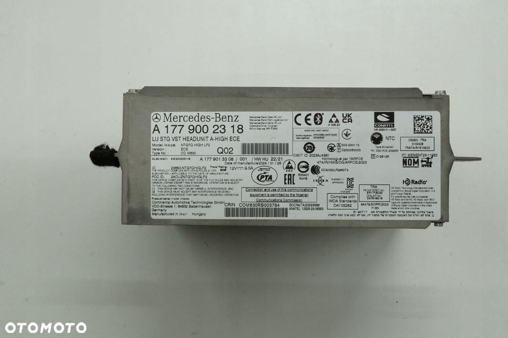 MERCEDES W177 LIFT 23R RADIO NAWIGACJA A1779002318 - 1