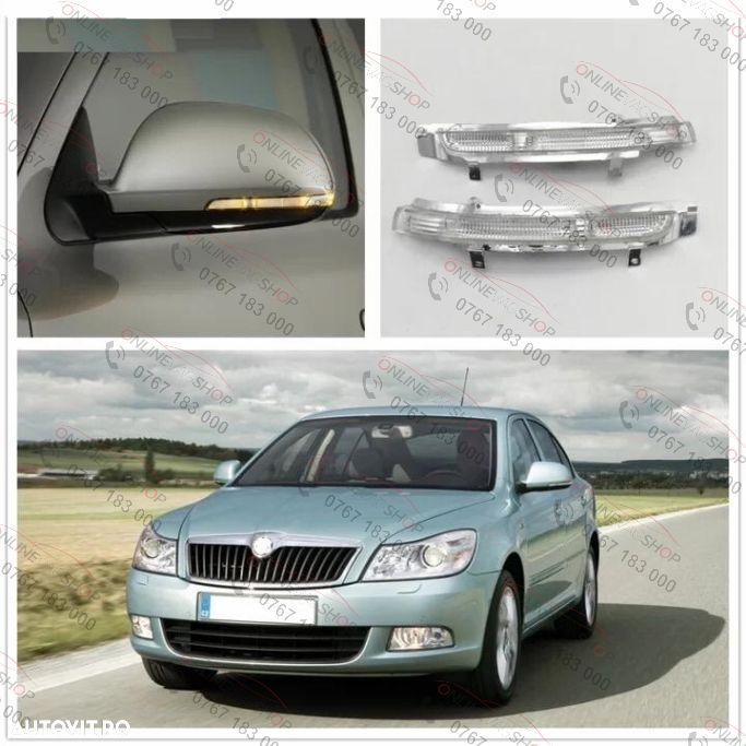 Semnalizare oglinda cu led pentru Skoda Octavia 2 Skoda Superb 2 - 4