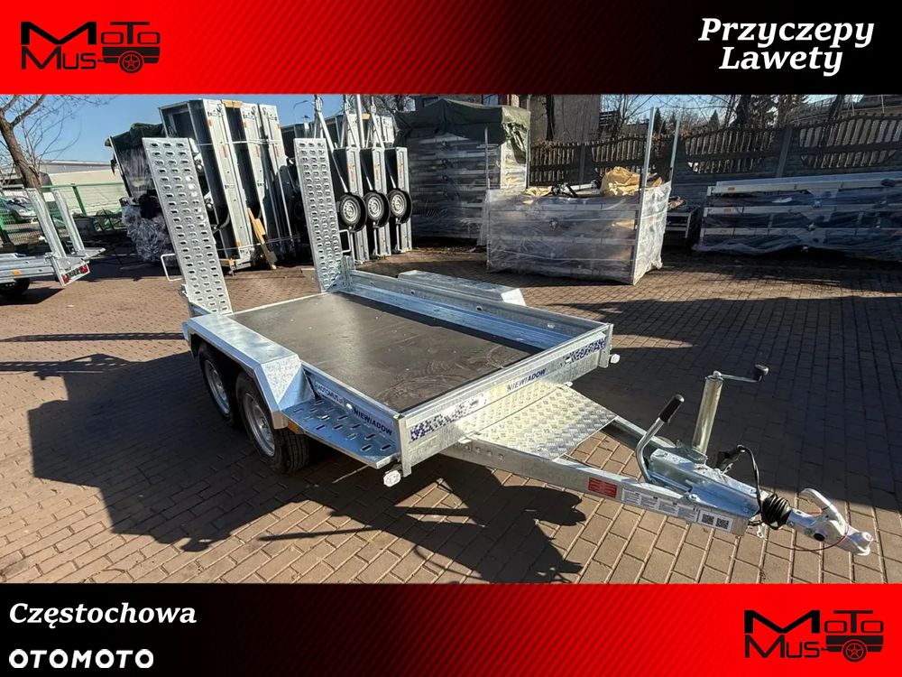 Niewiadów Przyczepa do przewozu sprzętu budowlanego Niewiadów K3027 Najazdy 305x155 cm pod minikoparke walec dostawa pod dom - 1