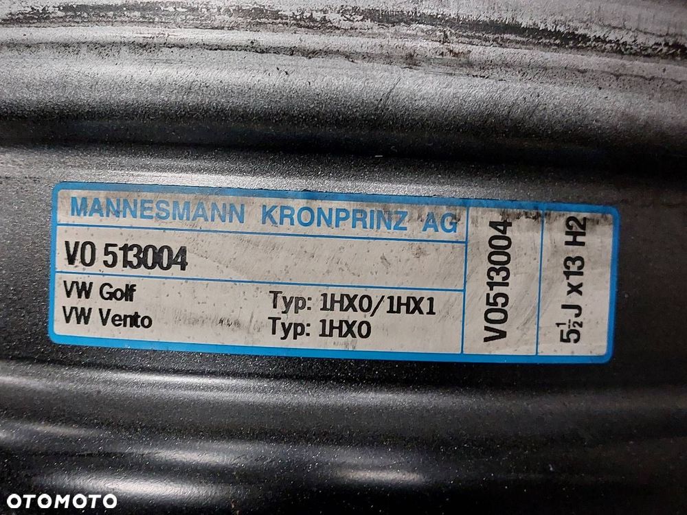 FELGI STALOWE 4 SZT 4x100 5,5Jx13 ET38 FI57,1  VW GOLF POLO IBIZA - 6