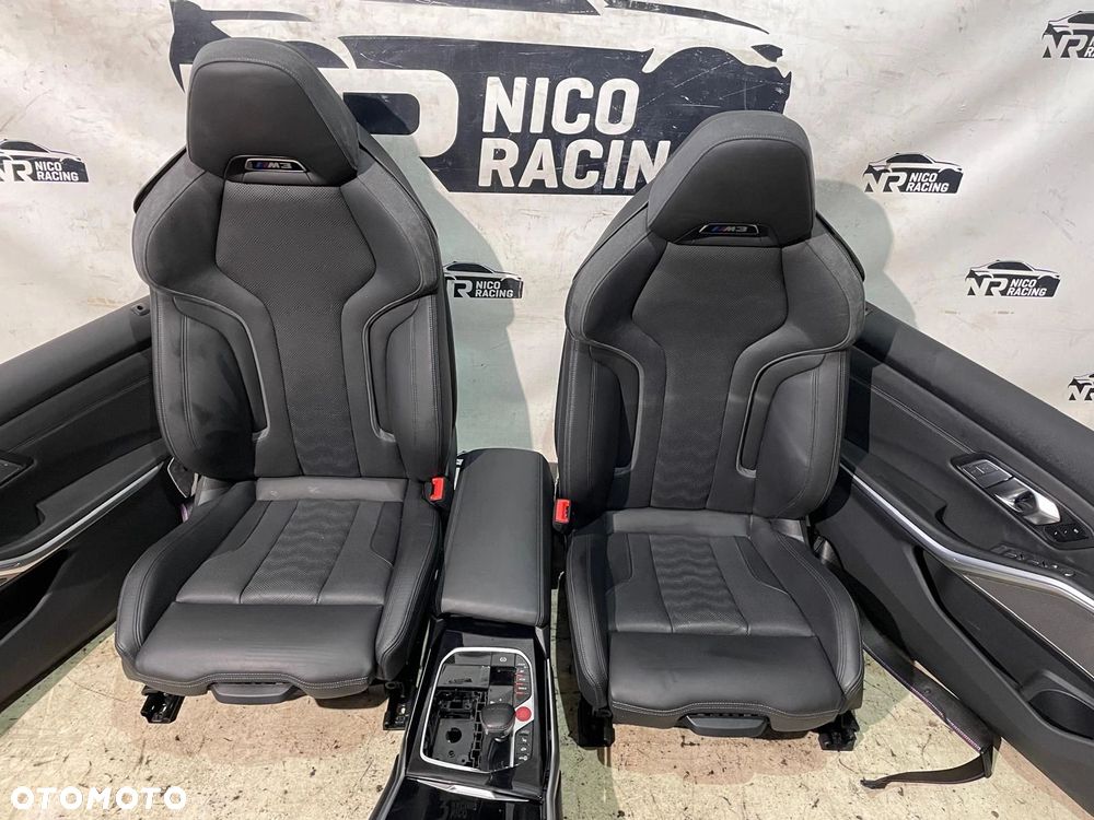 FOTELE TAPICERKA SKÓRA PRZÓD TYŁ ROLETKI BMW M3 TOURING G81 WENTYLACJA - 1