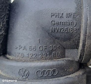 VW PASSAT B7 CC LIFT RURKA PRZEWÓD KRÓCIEC WODY 2.0 TDI 1K0122291BM - 2
