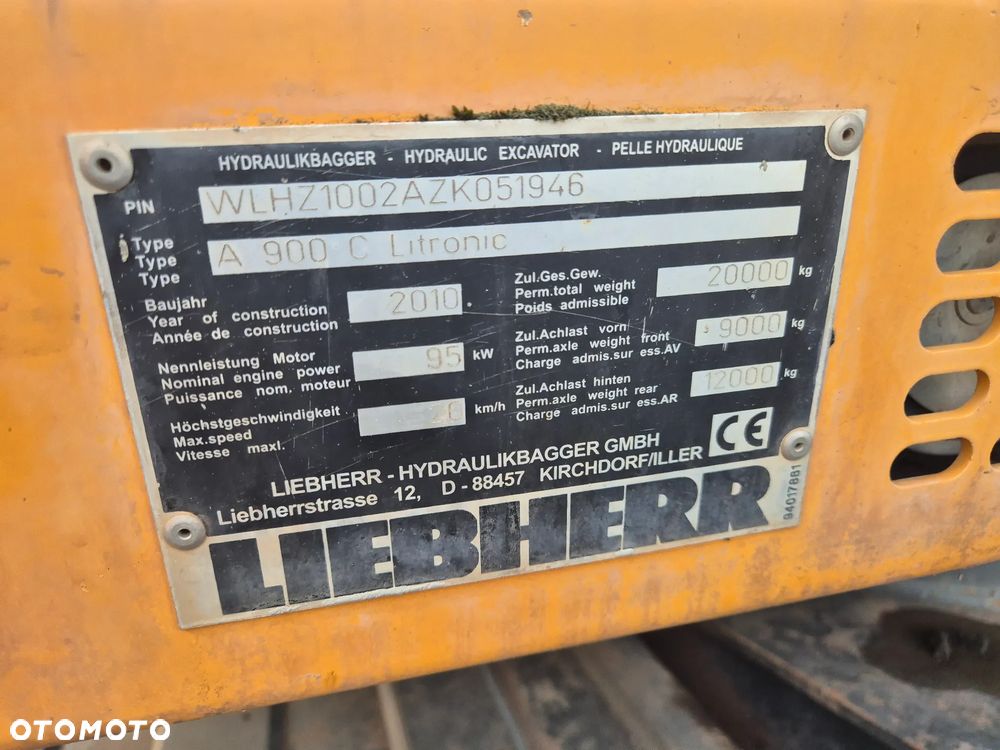 Liebherr A900 C 2010 ROK, Z NIEMIEC, PŁUG, PODPORY, SUPER STAN / 314 / 316 / 904 / 914 / 916 / 918 / 920 - 8