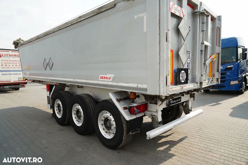Benalu BASCULĂ BENALU / 29 m³ / ALUMINIU / AXĂ RIDICATĂ / GREUTATE: 5.000 KG / JANTE DIN ALIAJ / PRELATĂ ELECTRICĂ / IMPORTAT - 11