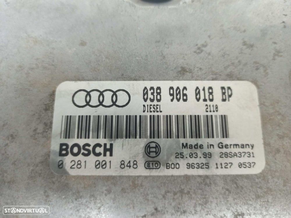 CENTRALINA DO MOTOR UCE AUDI A3 (8L) 1.9 TDI AMBITION - 3