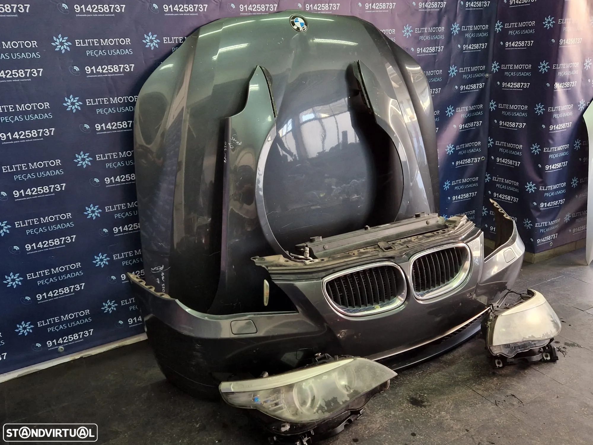 Frente completa usada BMW 520D LCI E60 E61 163CV capot parachoques oticas guardalamas - 1