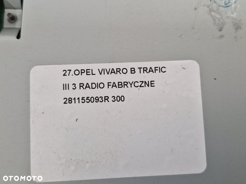OPEL VIVARO TRAFIC III 3 RADIO FABRYCZNE 281155093R - 12