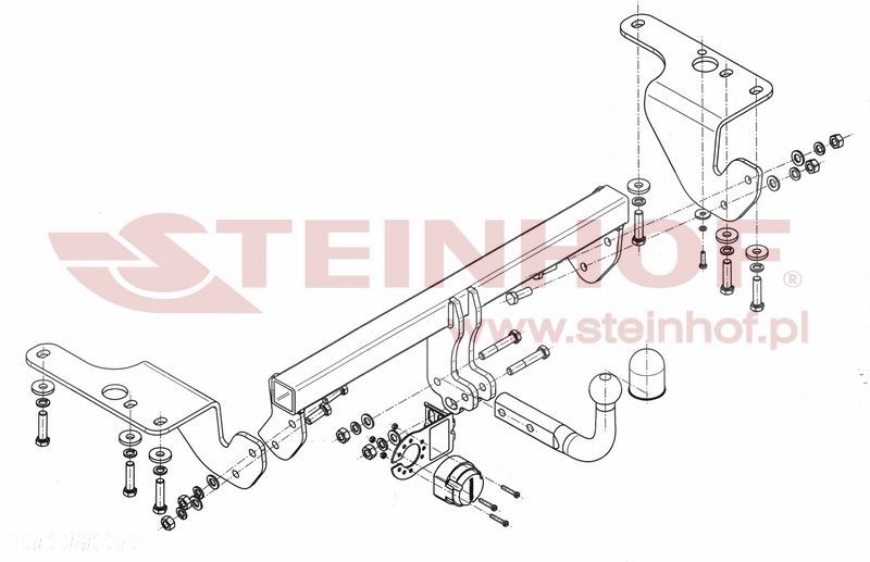 Hak holowniczy + MODUŁ 7PIN do Toyota Corolla E18 Sedan od 2013 do 2018 - 2