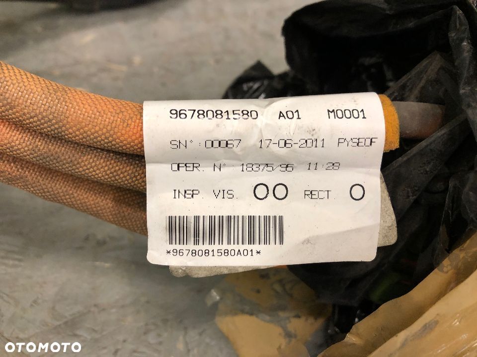 CITROEN DS5 HYBRID 2011-> WIĄZKA KABEL PRZEWÓD ZASILAJĄCY AKUMULATORA 9678081580 - 2