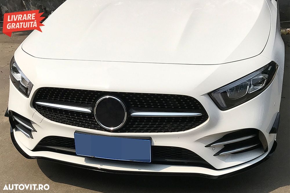 Lip Bara Fata Mercedes A-Class W177 V177 (04.2018-2022) A35 Design Editia Neagra- livrare gratuita - 6