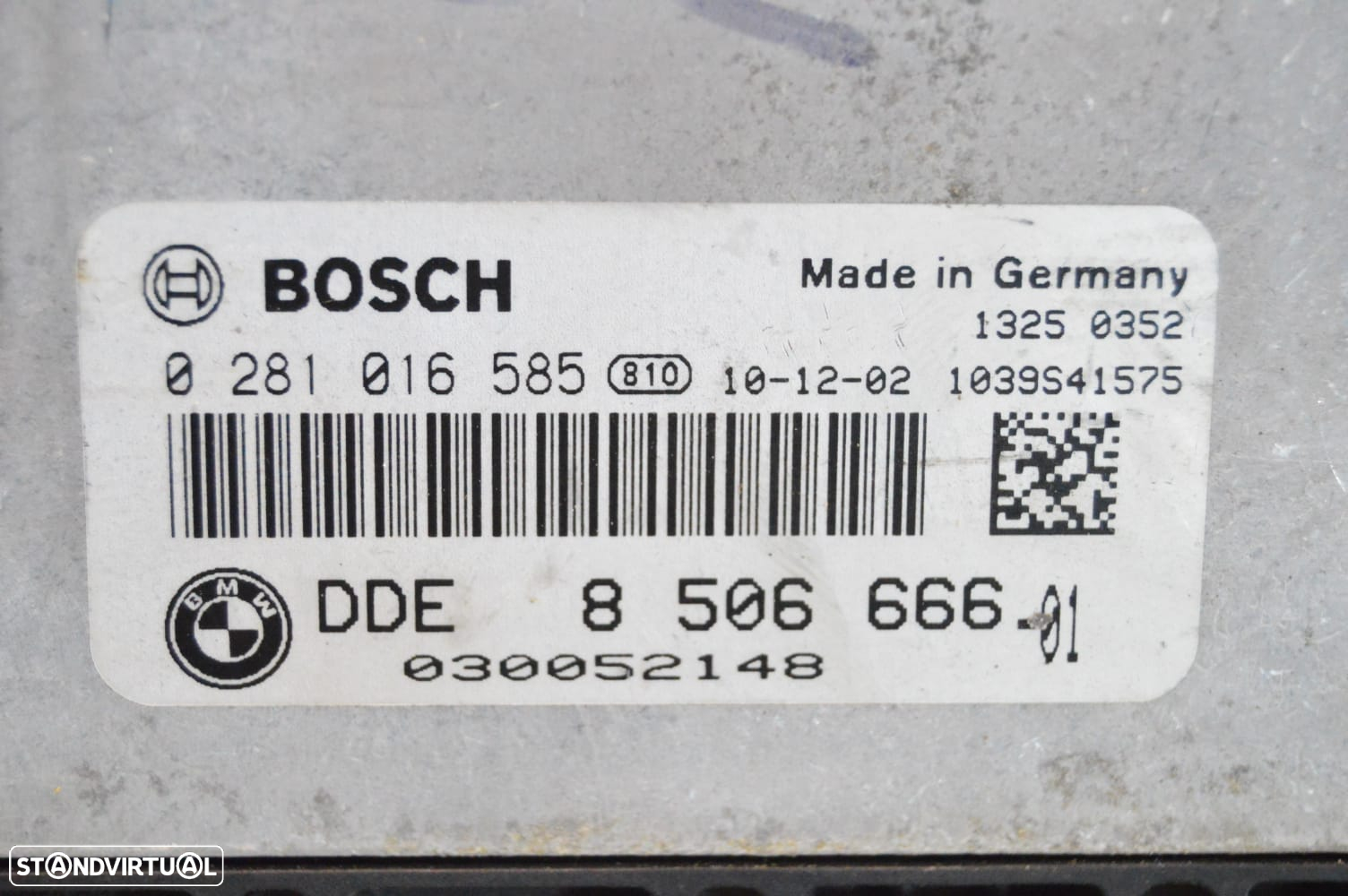 CENTRALINA ECU MOTOR BOSCH BMW 0281016585 DDE8506666 8506666 850666601 1039S41575 030052148 MINI COOPER 1.6D 90CV N47C16A - 6
