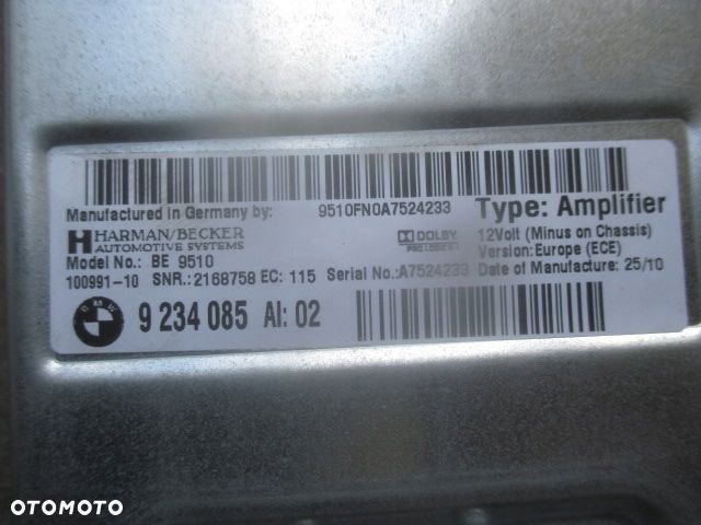 BMW 5 F10 F11 WZMACNIACZ HARMAN 9234085 - 2